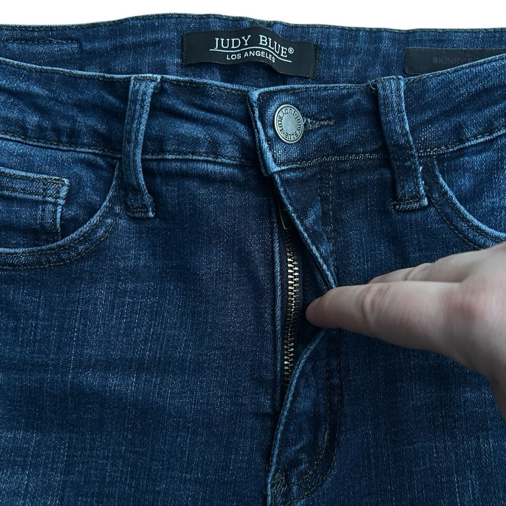 Judy Blue Skinny Fit Jeans Women's 7/28 Dark Wash High‎ Rise Stretch Denim Pants - Picture 3 of 7